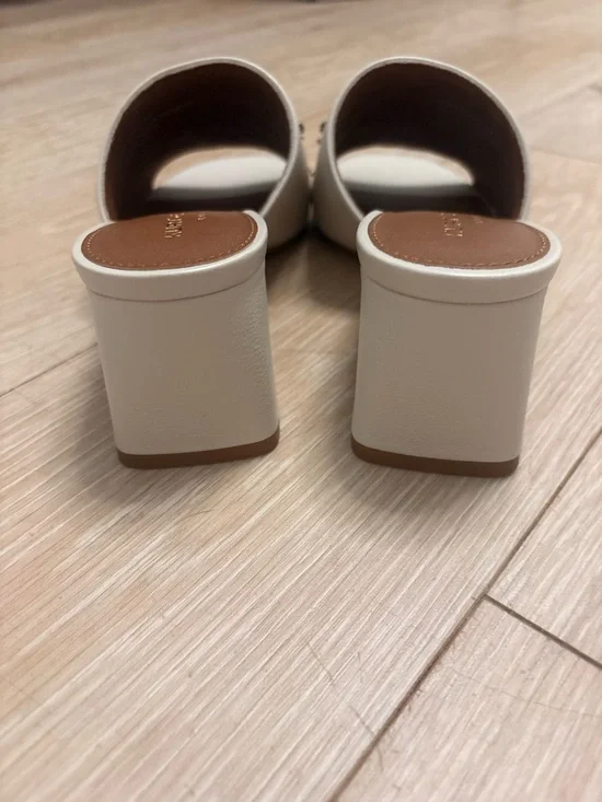 Kurt Geiger Cream Embellished Eye Slide Mules - Picture 3 of 8